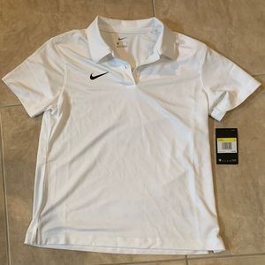 Nike Women’s White Short Sleeve Dri-Fit Golf Polo NEW w/ Tag & Factory Packaging